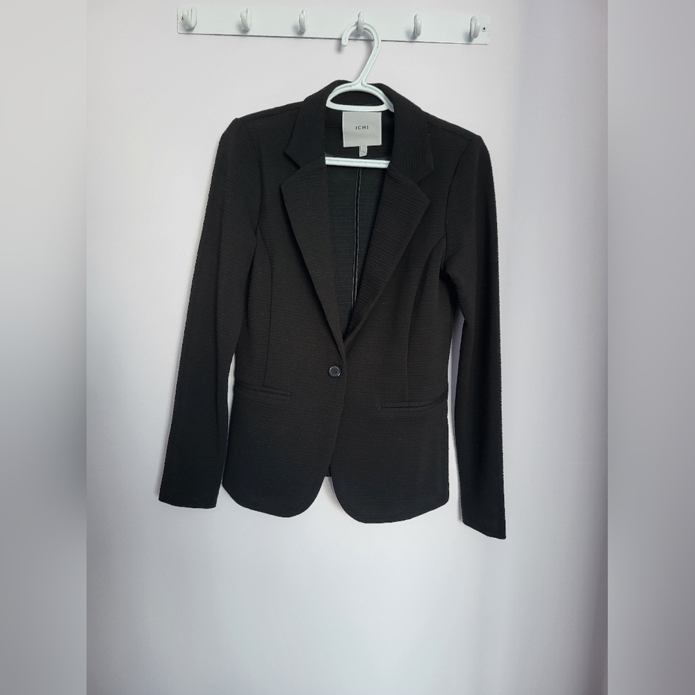 Ichi ribbed black Kate blazer sz S